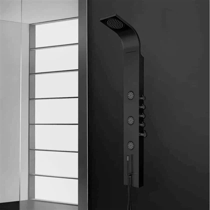 Матовый черный душ из нержавеющей стали