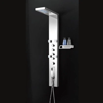 Зеркальная душевая панель из нержавеющей стали