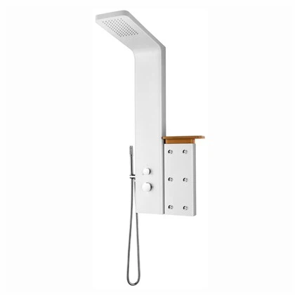 Оснащаются ли алюминиевые душевые колонны термостатическим клапаном?